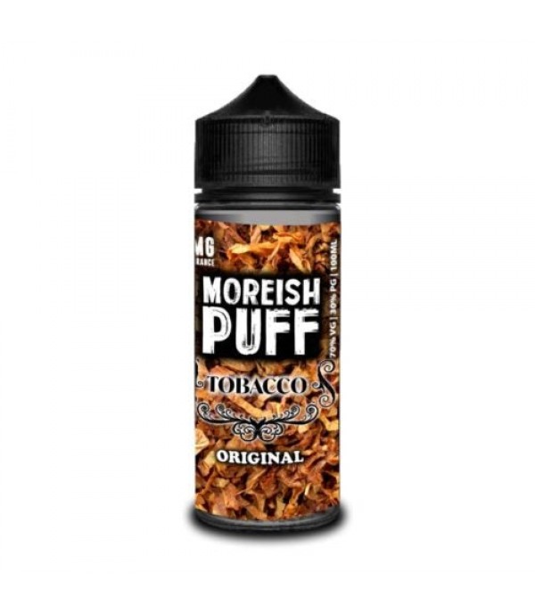 MOREISH PUFF ORIGINAL TOBACCO 100ML SHORTFILL E LIQUID 70VG VAPE