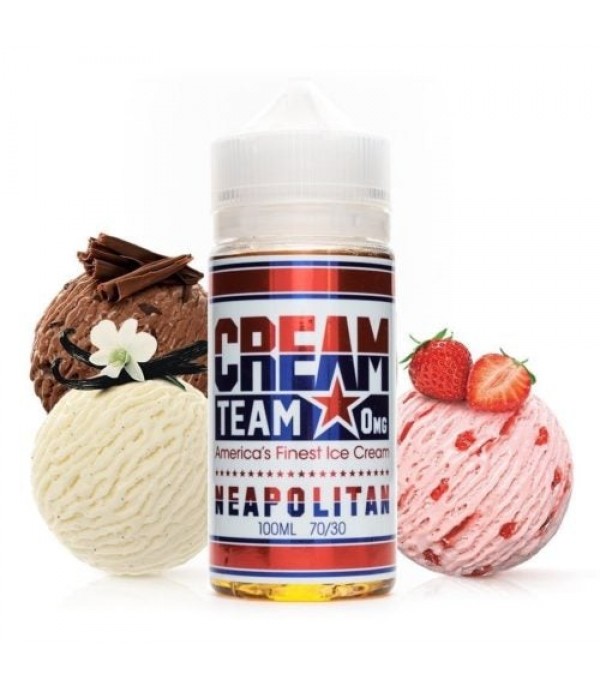 NEAPOLITAN BY CREAM TEAM E LIQUID 100ML SHORTFILL E LIQUID 75VG VAPE