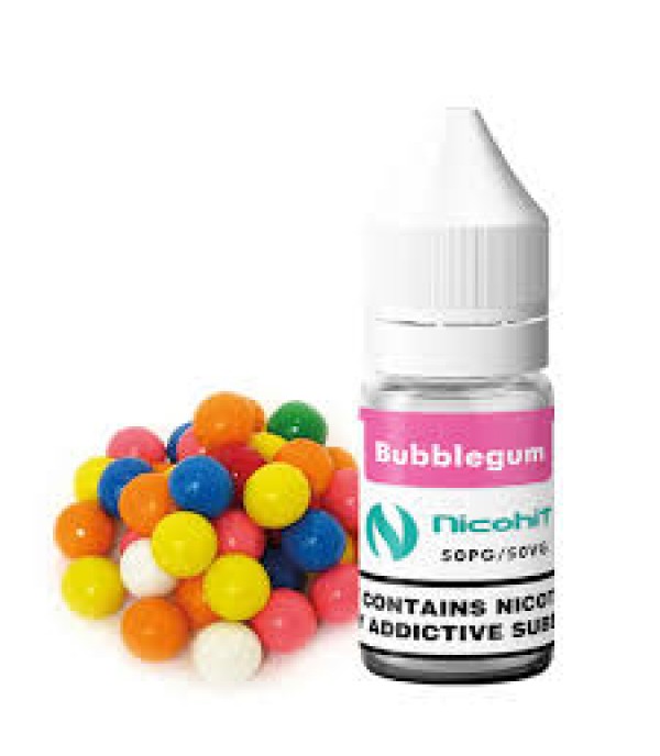 NICOHIT BUBBLEGUM E LIQUID E JUICE 10ML TPD 3/6/12/18MG MULTIBUY