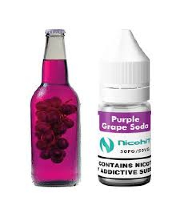 NICOHIT PURPLE GRAPE SODA PREMIUM E LIQUID E JUICE 10ML TPD 3/6/12/18MG MULTIBUY