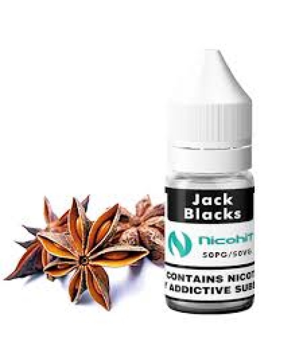 NICOHIT JACK BLACKS PREMIUM  E LIQUID E JUICE 10ML TPD 3/6/12/18MG MULTIBUY