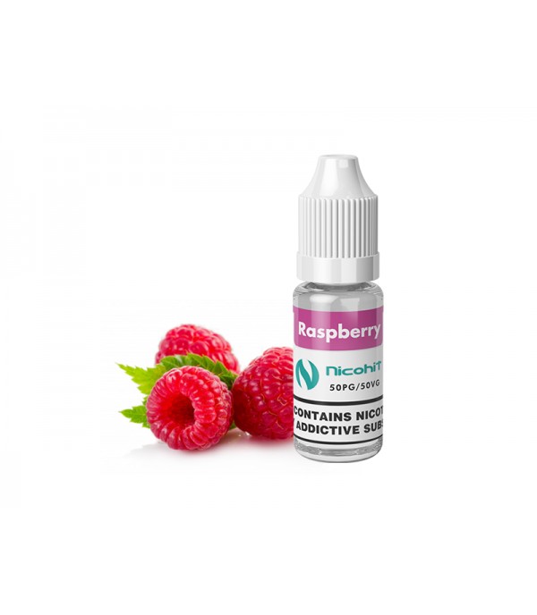 NICOHIT RASPBERRY E LIQUID E JUICE 10ML TPD 3/6/12/18MG MULTIBUY