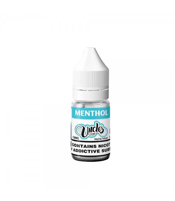 Menthol By Uncle's Vape Co 10ML E Liquid 30VG Vape 3MG/6MG/12MG/18MG Juice