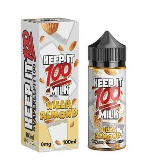 NILLA ALMOND – KEEP IT 100 E LIQUID 100ML SHORTFILL 70VG VAPE