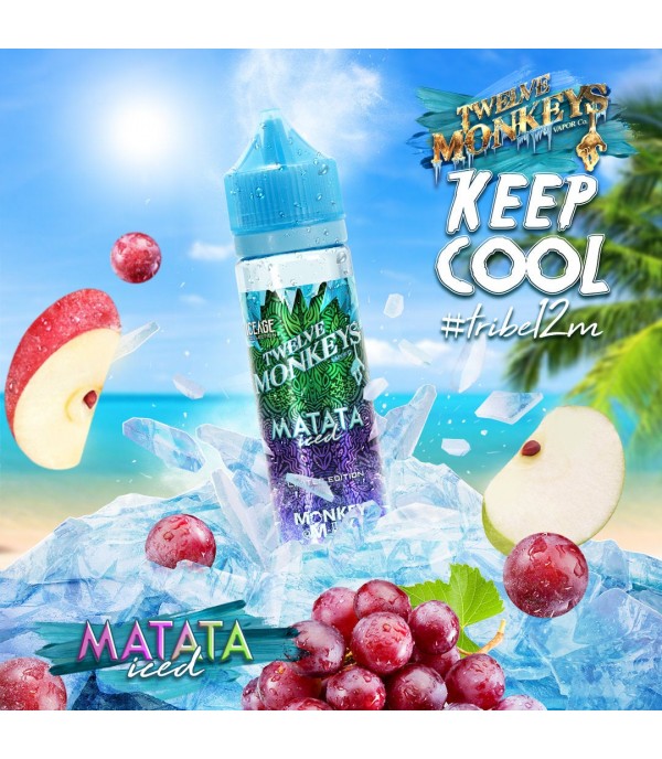 MATATA ICED E-LIQUID BY TWELVE 12 MONKEYS SHORTFILL 75VG 50ML 0MG