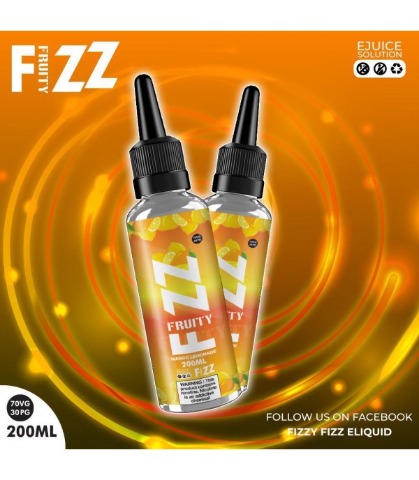 Mango Lemonade By Fruity Fizz 200ML E Liquid 70VG Vape 0MG Juice