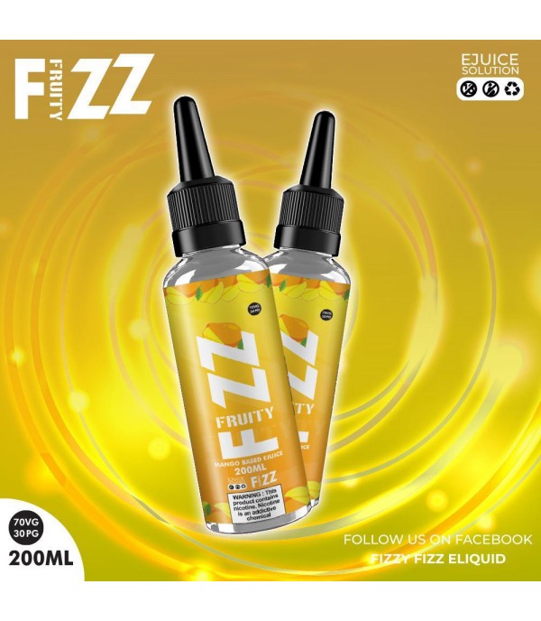 Mango By Fruity Fizz 200ML E Liquid 70VG Vape 0MG Juice