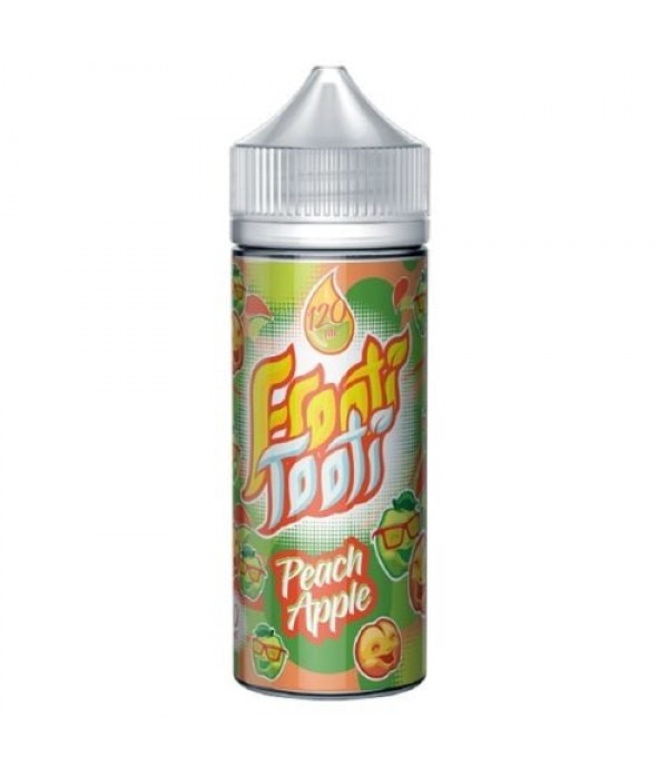 PEACH APPLE E LIQUID BY FROOTI TOOTI TROPICAL TROUBLE SERIES 100ML SHORTFILL 70VG VAPE