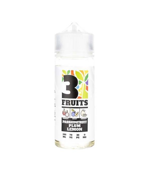 Passionfruit Plum Lemon By 3 Fruits 100ML E Liquid 70VG Vape 0MG Juice