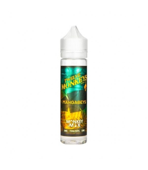 MANGABEYS E-LIQUID BY TWELVE 12 MONKEYS SHORTFILL 75VG 50ML 0MG