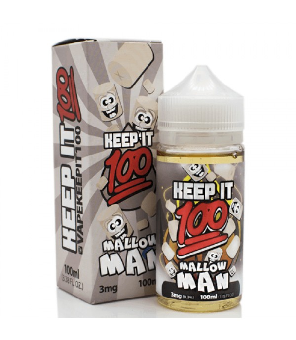 MALLOW MAN – KEEP IT 100 E LIQUID 100ML SHORTFILL 70VG VAPE