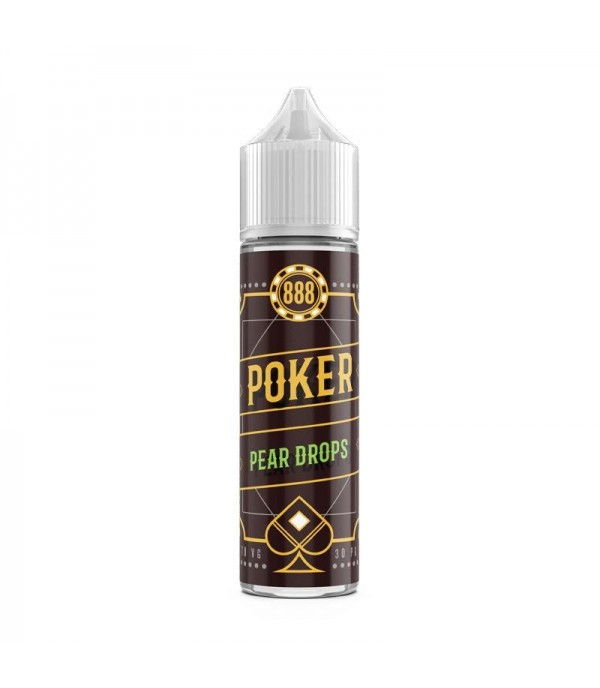 Pear Drops By 888 Poker 50ML E Liquid 70VG Vape 0MG Juice