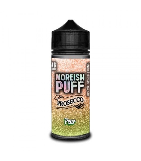 PEAR PROSECCO BY MOREISH PUFF 100ML SHORTFILL E LIQUID 70VG VAPE