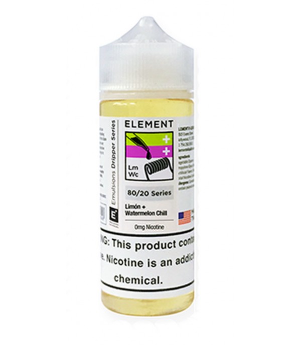 Limon + Watermelon Chill by Element. 100ML E-Liquid, 0MG Vape 80VG/20PG Juice