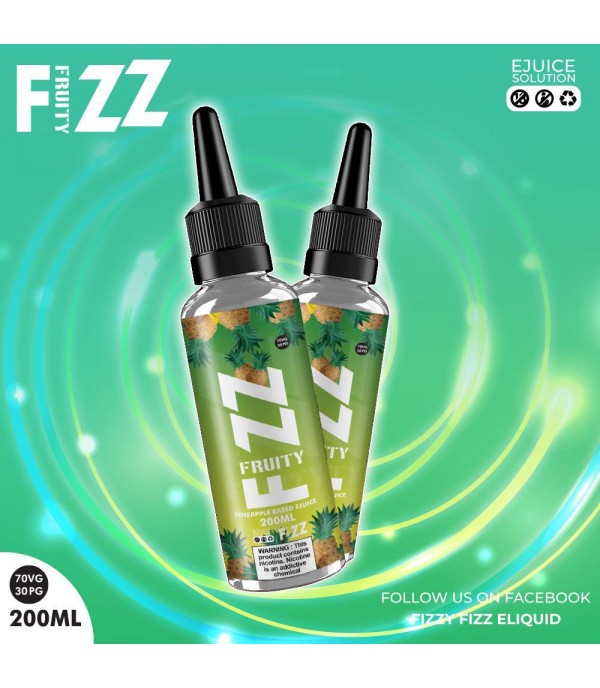 Pineapple By Fruity Fizz 200ML E Liquid 70VG Vape 0MG Juice