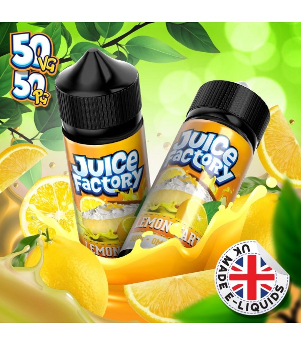 Lemon Tart by Juice Factory. 100ML E-liquid, 0MG vape, 50VG/50PG juice