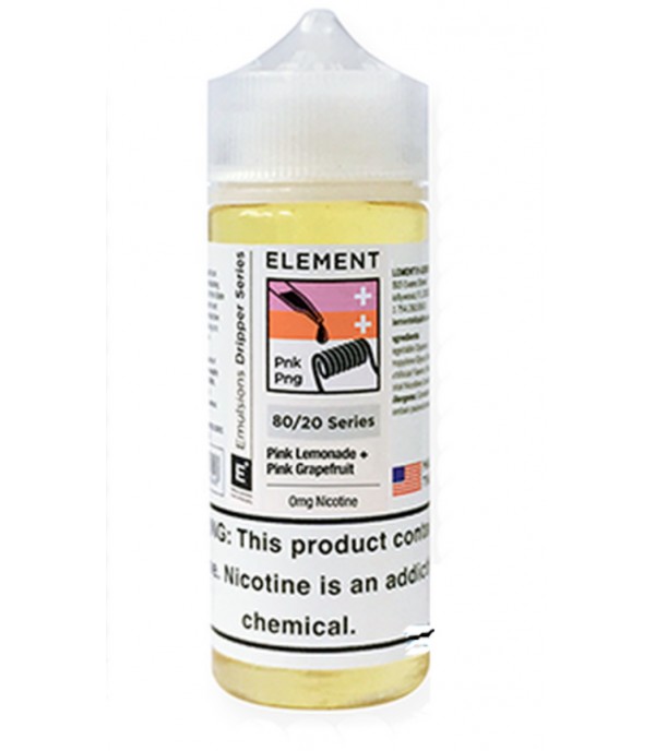 Pink Lemonade + Pink Grapefruit by Element. 100ML E-Liquid, 0MG Vape 80VG/20PG Juice