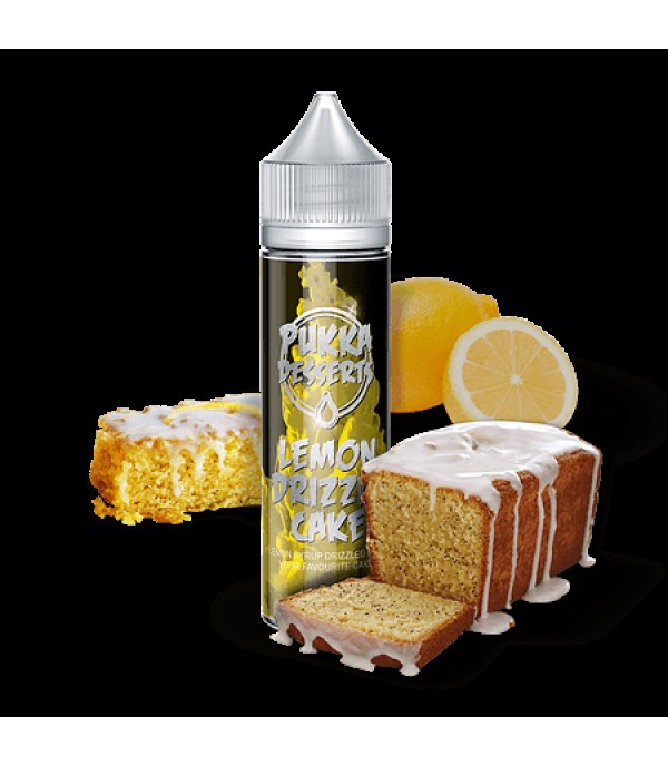 LEMON DRIZZLE CAKE ELIQUID BY PUKKA JUICE DESSERTS 50ML SHORTFILL E LIQUID 70VG VAPE