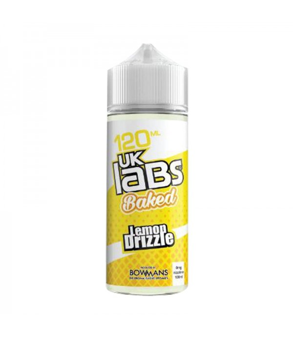 Lemon Drizzle - Baked by UK Labs, 100ML E Liquid, 70VG Vape, 0MG Juice, Shortfill