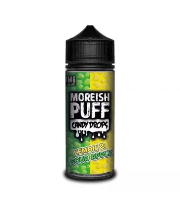 LEMON & SOUR APPLE – MOREISH PUFF CANDY DROPS 100ML SHORTFILL E LIQUID 70VG VAPE