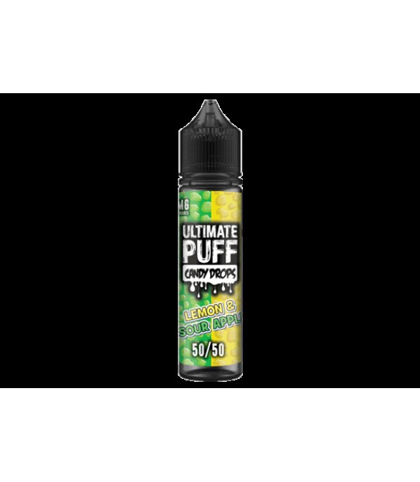 Lemon & Sour Apple Candy Drops by Ultimate Puff, 50ML E-liquid, 0MG Vape, 50VG Juice