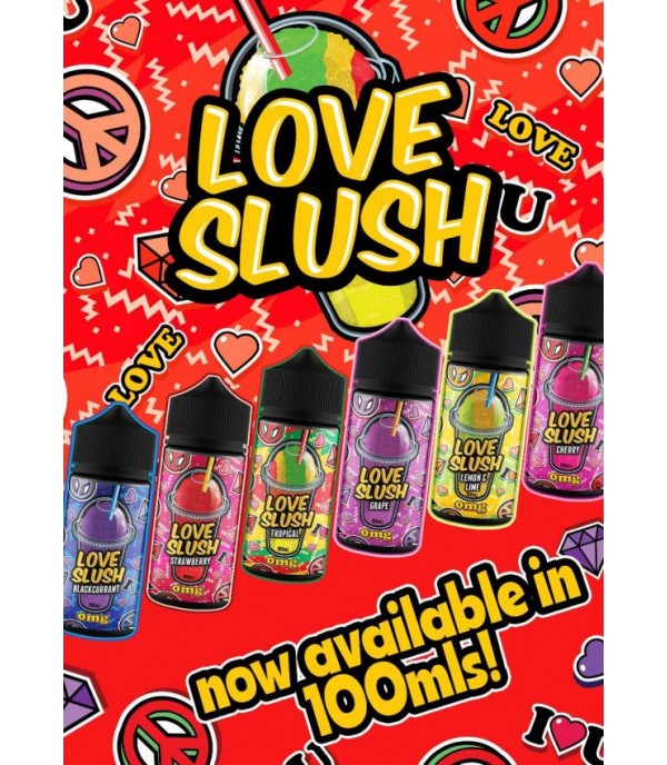 Lemon & Lime By Love Slush 100ML E Liquid 70VG Vape 0MG Juice