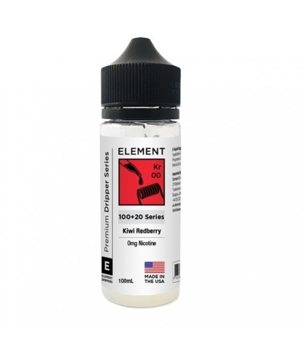 Kiwi Redberry by Element. 100ML E-Liquid, 0MG Vape 80VG/20PG Juice