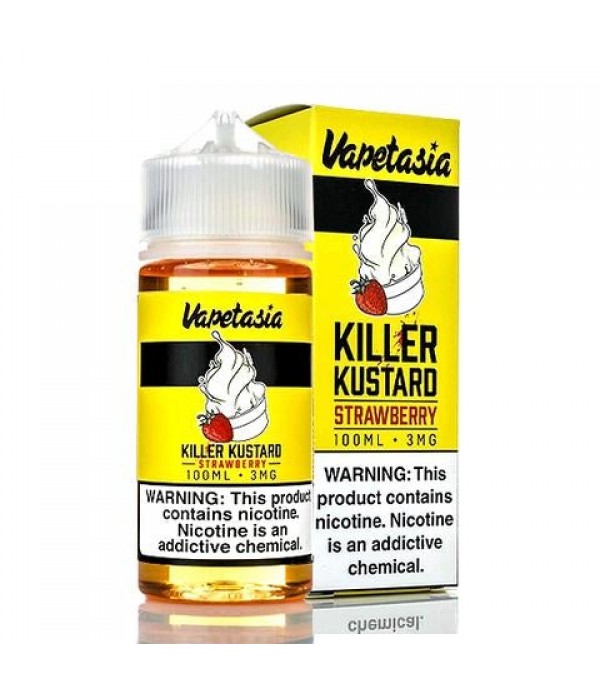 Killer Kustard Strawberry by Vapetasia, 100ML E Liquid, 70VG Vape, 0MG Juice