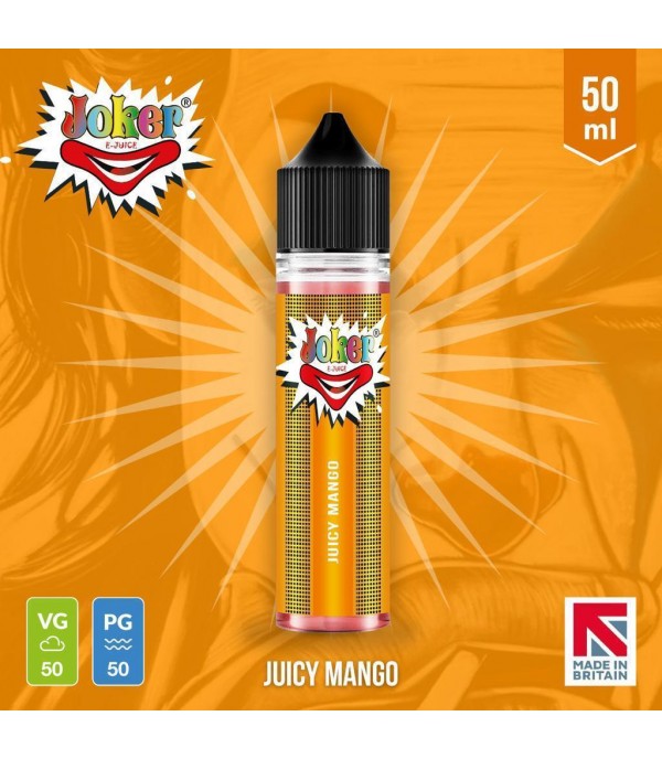 Juicy Mango By Joker E-Juice 50ML E Liquid 50VG Vape 0MG Juice