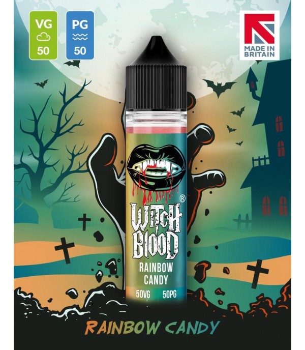 Rainbow Candy By Witch Blood 50ML E Liquid 50VG Vape 0MG Juice
