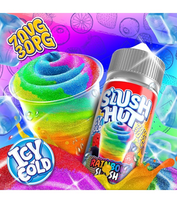 Rainbow Slush By Slush Hut 100ML E Liquid 70VG Vape 0MG Juice Shortfill