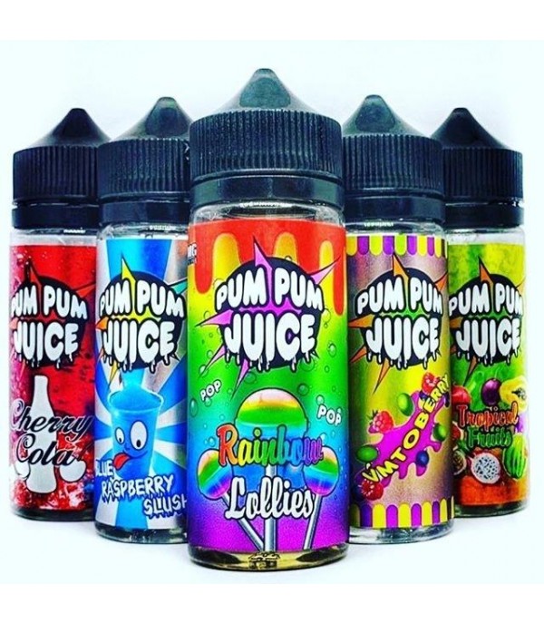 Rainbow Skittles by Pum Pum Juice. 0MG 100ML E-liquid. 70VG/30PG Vape Juice