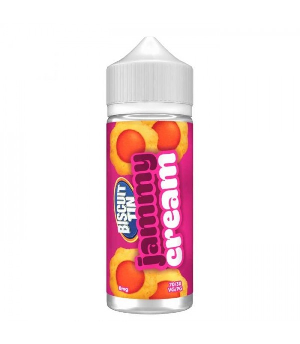 Jammy Cream By Biscuit Tin 100ML E Liquid 70VG/30PG Vape 0MG Juice Short Fill