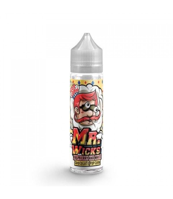 Raspberry and White Chocolate Popcorn by Mr Wicks 50ml Shortfill E Liquid 70VG Vape