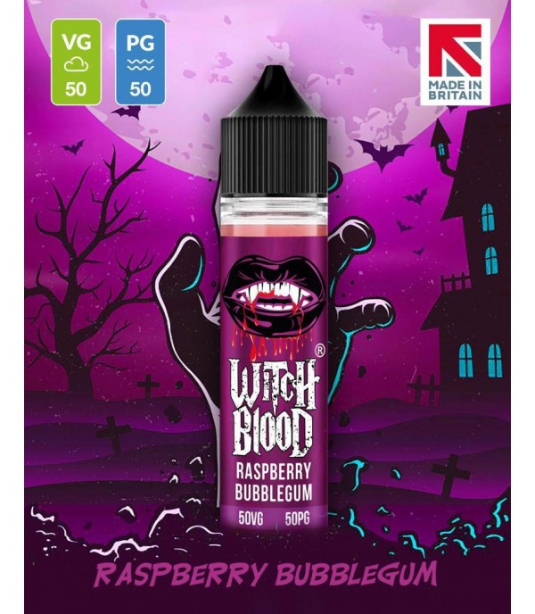 Raspberry Bubblegum By Witch Blood 50ML E Liquid 50VG Vape 0MG Juice