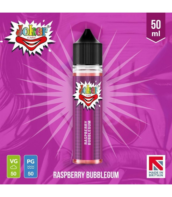 Raspberry Bubblegum By Joker E-Juice 50ML E Liquid 50VG Vape 0MG Juice