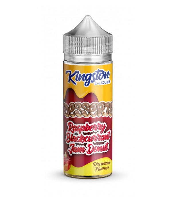 Raspberry Blackcurrant Jam Donut by Kingston 100ml New Bottle E Liquid 70VG Juice