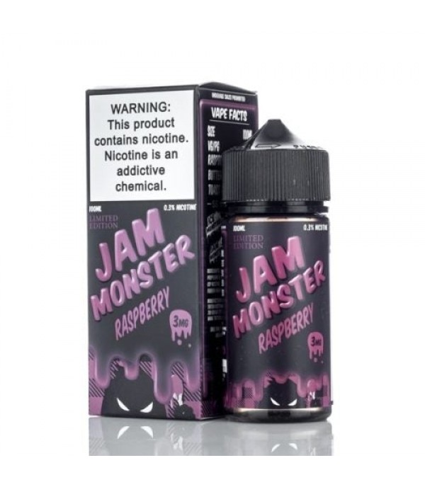 JAM MONSTER – RASPBERRY 100ML SHORTFILL E LIQUID 75VG VAPE