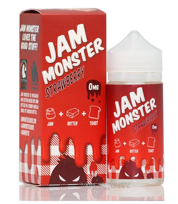 JAM MONSTER – STRAWBERRY 100ML SHORTFILL E LIQUID 75VG VAPE