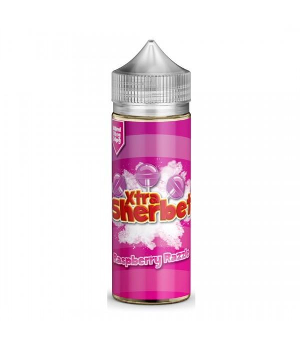 Raspberry Razzle XTRA Sherbet. 100ML E-liquid, 0MG vape, 70VG/30PG juice