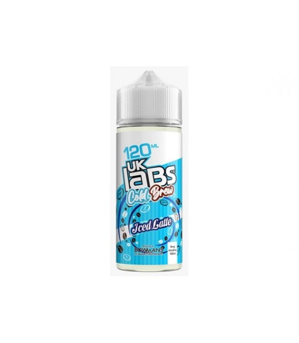 Iced Latte - Cold Brew by UK Labs, 100ML E Liquid, 70VG Vape, 0MG Juice, Shortfill