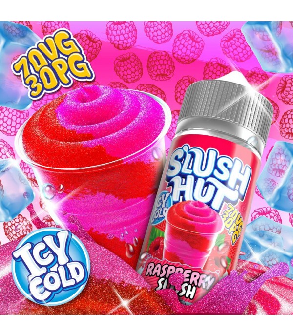 Raspberry Slush By Slush Hut 100ML E Liquid 70VG Vape 0MG Juice Shortfill