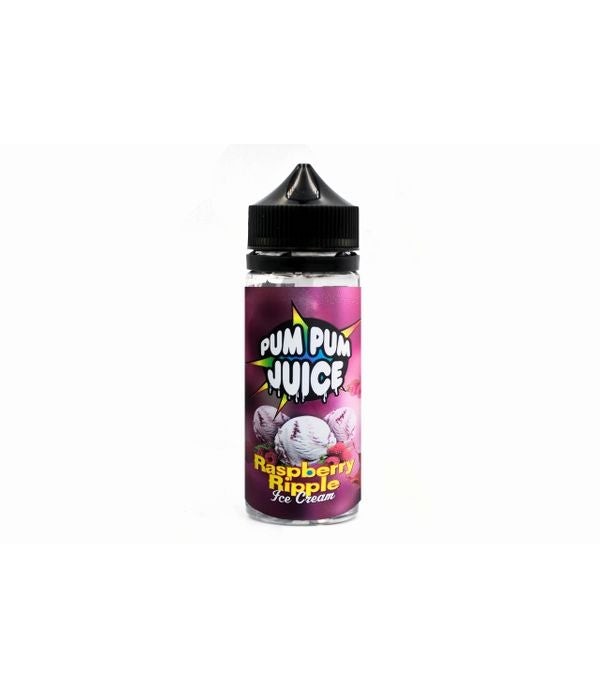 Raspberry Ripple Ice Cream by Pum Pum Juice. 0MG 100ML E-liquid. 70VG/30PG Vape Juice