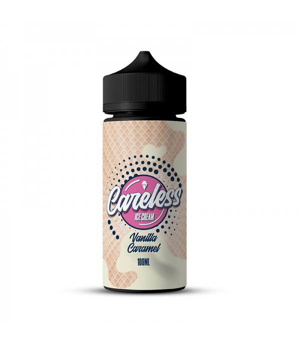 Ice Cream - Vanilla Caramel By Careless | 100ML E Liquid | 70VG Vape | 0MG Juice | Short Fill