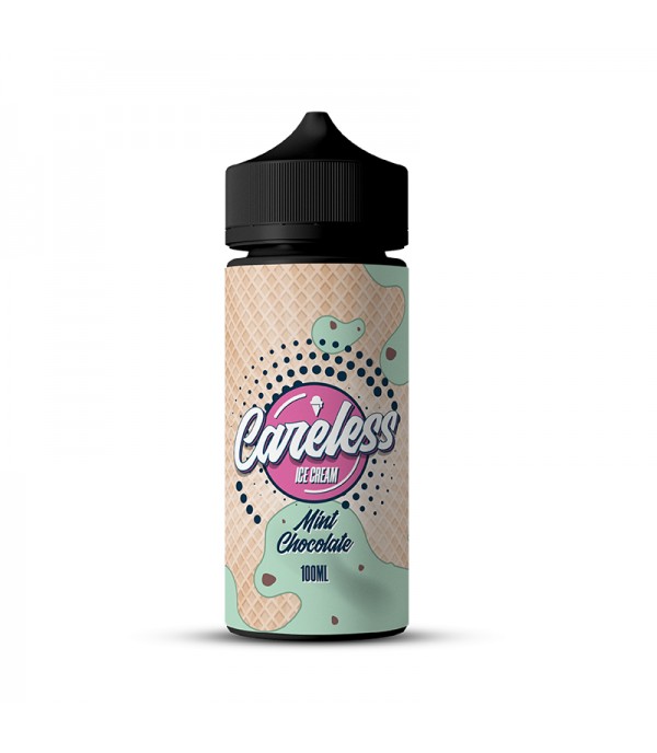 Ice Cream - Mint Chocolate By Careless | 100ML E Liquid | 70VG Vape | 0MG Juice | Short Fill