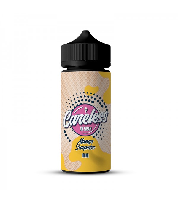 Ice Cream - Mango Surprise By Careless | 100ML E Liquid | 70VG Vape | 0MG Juice | Short Fill