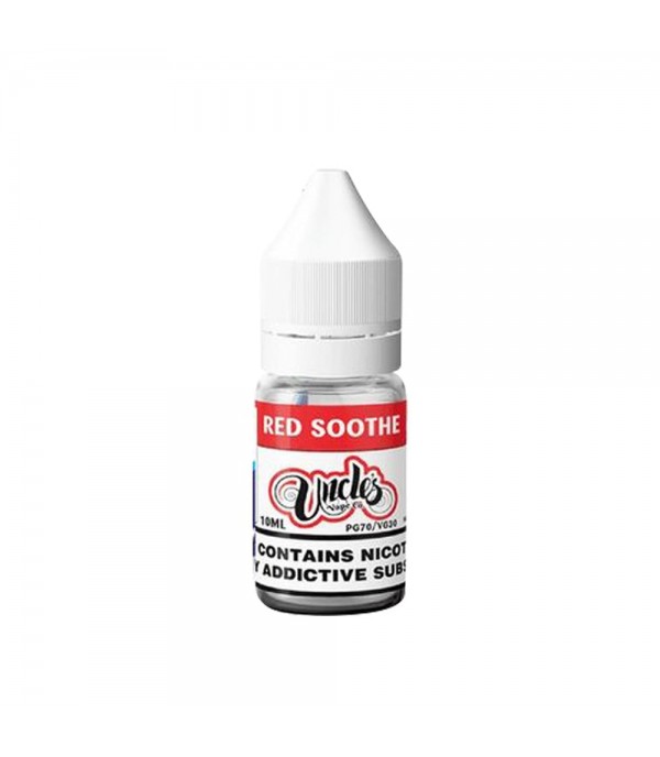 Red Soothe By Uncle's Vape Co 10ML E Liquid 30VG Vape 3MG/6MG/12MG/18MG Juice