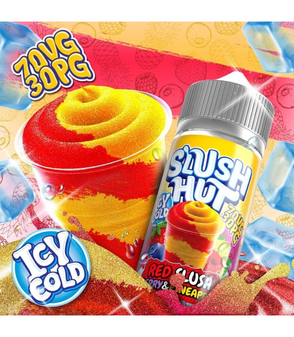 Red Slush By Slush Hut 100ML E Liquid 70VG Vape 0MG Juice Shortfill