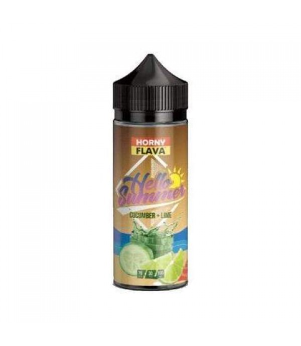 Hello Summer Edition Cucumber Lime by Horny Flava. 100ML E-liquid, 0MG Vape, 70VG Juice