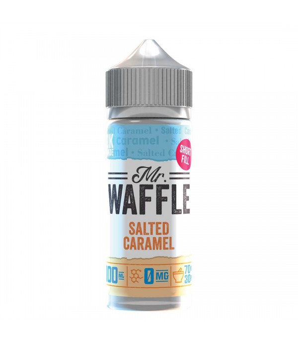 Salted Caramel by Mr Waffle. 100ML E-liquid, 0MG Vape, 70VG Juice